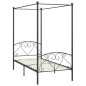 Letto a Baldacchino Grigio in Metallo 90x200 cm Letto a Baldacchino Grigio in Metallo 90x200 cm