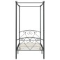 Letto a Baldacchino Grigio in Metallo 90x200 cm Letto a Baldacchino Grigio in Metallo 90x200 cm