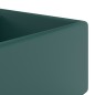 vidaXL Lavabo con Troppopieno Quadrato Verde Opaco 41x41 cm Ceramica