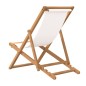 Sedia a Sdraio in Legno di Teak 56x105x96 cm Crema Sedia a Sdraio in Legno di Teak 56x105x96 cm Crema
