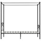 Letto a Baldacchino Nero in Metallo 120x200 cm Letto a Baldacchino Nero in Metallo 120x200 cm