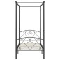 Letto a Baldacchino Grigio in Metallo 120x200 cm Letto a Baldacchino Grigio in Metallo 120x200 cm