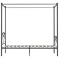 Letto a Baldacchino Grigio in Metallo 120x200 cm Letto a Baldacchino Grigio in Metallo 120x200 cm