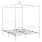 Letto a Baldacchino Bianco in Metallo 180x200 cm Letto a Baldacchino Bianco in Metallo 180x200 cm