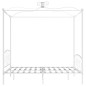 Letto a Baldacchino Bianco in Metallo 180x200 cm Letto a Baldacchino Bianco in Metallo 180x200 cm