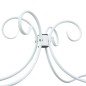 Letto a Baldacchino Bianco in Metallo 180x200 cm Letto a Baldacchino Bianco in Metallo 180x200 cm