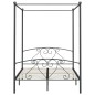 Letto a Baldacchino Grigio in Metallo 160x200 cm Letto a Baldacchino Grigio in Metallo 160x200 cm