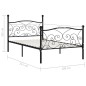Giroletto con Doghe Nero in Metallo 100x200 cm Giroletto con Doghe Nero in Metallo 100x200 cm