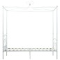 Letto a Baldacchino Bianco in Metallo 100x200 cm Letto a Baldacchino Bianco in Metallo 100x200 cm