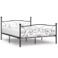 vidaXL Giroletto con Doghe Nero in Metallo 180x200 cm vidaXL Giroletto con Doghe Nero in Metallo 180x200 cm