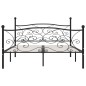 vidaXL Giroletto con Doghe Nero in Metallo 180x200 cm vidaXL Giroletto con Doghe Nero in Metallo 180x200 cm