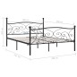 vidaXL Giroletto con Doghe Nero in Metallo 180x200 cm vidaXL Giroletto con Doghe Nero in Metallo 180x200 cm