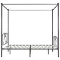 Letto a Baldacchino Grigio in Metallo 180x200 cm Letto a Baldacchino Grigio in Metallo 180x200 cm