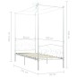 Letto a Baldacchino Bianco in Metallo 90x200 cm Letto a Baldacchino Bianco in Metallo 90x200 cm