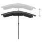 Ombrellone da Giardino con Palo 200x130 cm Antracite Ombrellone da Giardino con Palo 200x130 cm Antracite