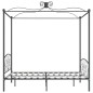 Letto a Baldacchino Grigio in Metallo 180x200 cm Letto a Baldacchino Grigio in Metallo 180x200 cm