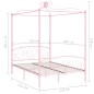 Letto a Baldacchino Rosa in Metallo 120x200 cm Letto a Baldacchino Rosa in Metallo 120x200 cm