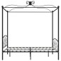 Letto a Baldacchino Nero in Metallo 160x200 cm Letto a Baldacchino Nero in Metallo 160x200 cm