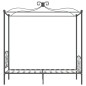 vidaXL Letto a Baldacchino Grigio in Metallo 100x200 cm vidaXL Letto a Baldacchino Grigio in Metallo 100x200 cm