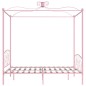 Giroletto a Baldacchino Rosa in Metallo 180x200 cm Giroletto a Baldacchino Rosa in Metallo 180x200 cm