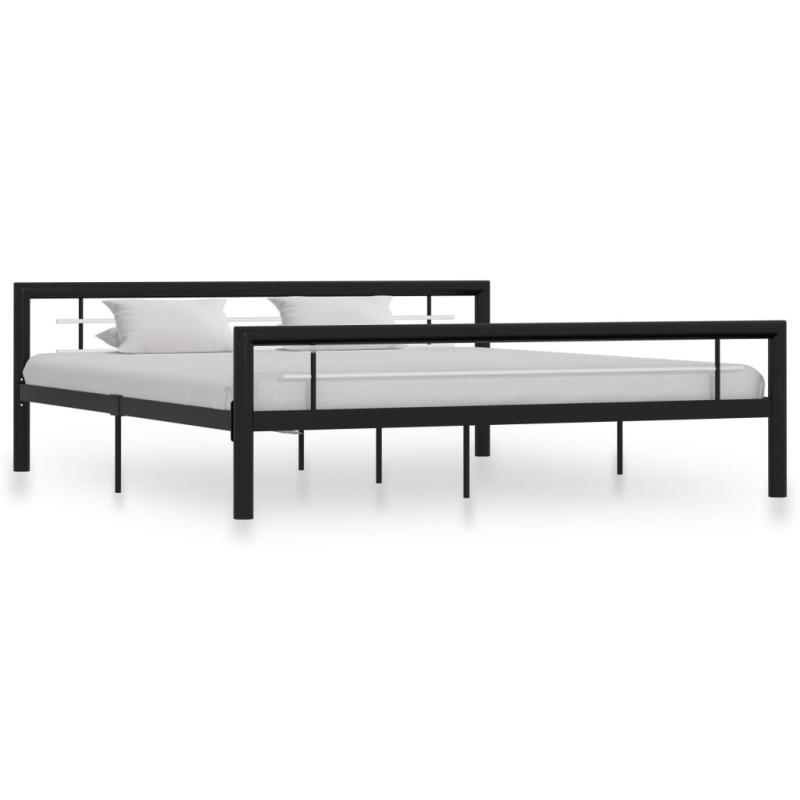 Giroletto Nero e Bianco in Metallo 180x200 cm Giroletto Nero e Bianco in Metallo 180x200 cm