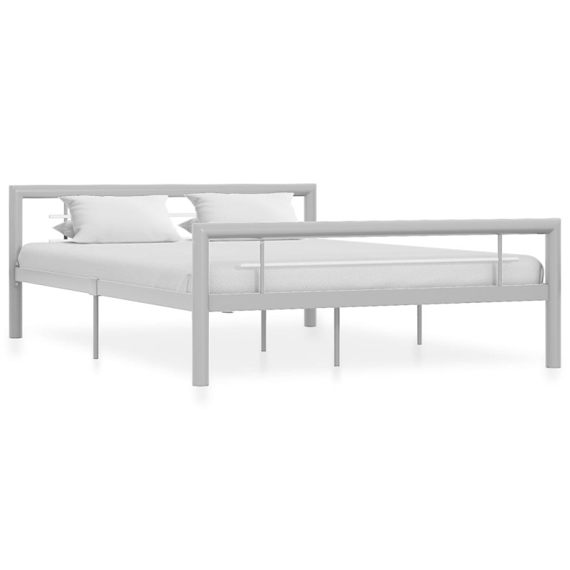 Giroletto Grigio e Bianco in Metallo 140x200 cm Giroletto Grigio e Bianco in Metallo 140x200 cm