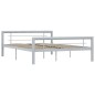 Giroletto Grigio e Bianco in Metallo 140x200 cm Giroletto Grigio e Bianco in Metallo 140x200 cm