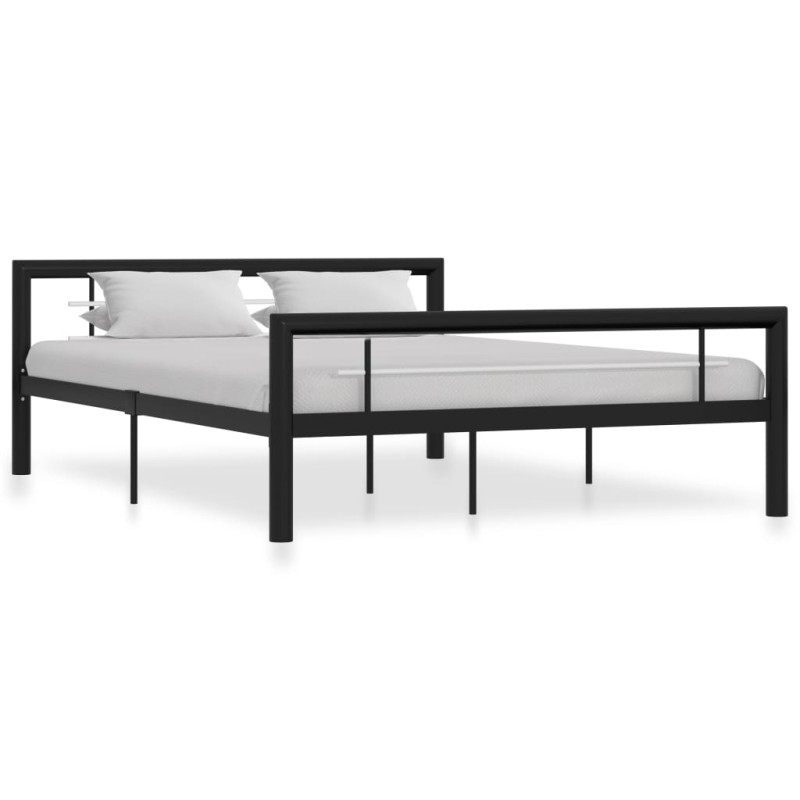 Giroletto Nero e Bianco in Metallo 140x200 cm Giroletto Nero e Bianco in Metallo 140x200 cm