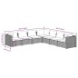 Set Divani da Giardino 7 pz con Cuscini in Polyrattan Marrone Set Divani da Giardino 7 pz con Cuscini in Polyrattan Marrone