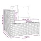 Set Divani da Giardino 7 pz con Cuscini in Polyrattan Marrone Set Divani da Giardino 7 pz con Cuscini in Polyrattan Marrone