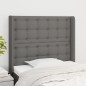 Testiera ad Orecchio Grigio Scuro 93x16x118/128 cm in Tessuto Testiera ad Orecchio Grigio Scuro 93x16x118/128 cm in Tessuto