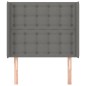 Testiera ad Orecchio Grigio Scuro 93x16x118/128 cm in Tessuto Testiera ad Orecchio Grigio Scuro 93x16x118/128 cm in Tessuto