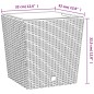 Fioriera con Interno Rimovibile Bianca 21 / 32 L PP Rattan Fioriera con Interno Rimovibile Bianca 21 / 32 L PP Rattan