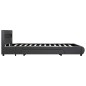 Giroletto con LED Antracite in Similpelle 160x200 cm
