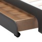 Giroletto con LED Antracite in Similpelle 160x200 cm