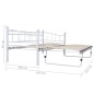 Giroletto Bianco in Acciaio 180x200/90x200 cm