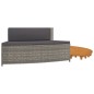 Bordo per Spa Grigio in Polyrattan e Legno Massello di Acacia