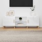Mobile Porta TV Bianco Lucido 150x30x50 cm in Legno Multistrato Mobile Porta TV Bianco Lucido 150x30x50 cm in Legno Multistrato