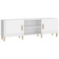 Mobile Porta TV Bianco Lucido 150x30x50 cm in Legno Multistrato Mobile Porta TV Bianco Lucido 150x30x50 cm in Legno Multistrato