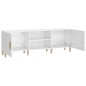 Mobile Porta TV Bianco Lucido 150x30x50 cm in Legno Multistrato Mobile Porta TV Bianco Lucido 150x30x50 cm in Legno Multistrato