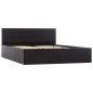 Giroletto con Contenitore Idraulico Nero Similpelle 140x200cm Giroletto con Contenitore Idraulico Nero Similpelle 140x200cm