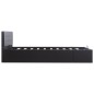 Giroletto con Contenitore Idraulico Nero Similpelle 140x200cm Giroletto con Contenitore Idraulico Nero Similpelle 140x200cm