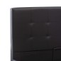Giroletto con Contenitore Idraulico Nero Similpelle 140x200cm Giroletto con Contenitore Idraulico Nero Similpelle 140x200cm