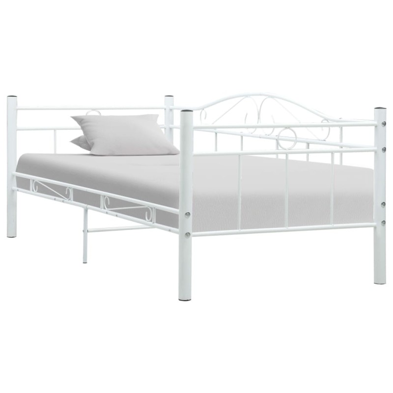 vidaXL Telaio Divano Letto Bianco in Metallo 90x200 cm vidaXL Telaio Divano Letto Bianco in Metallo 90x200 cm