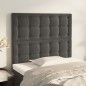 Testiere 2 pz Grigio Scuro 100x5x78/88 cm in Velluto Testiere 2 pz Grigio Scuro 100x5x78/88 cm in Velluto