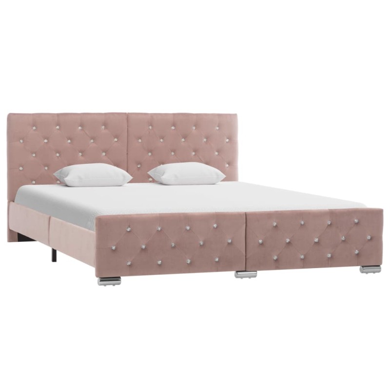 vidaXL Giroletto Rosa in Velluto 160x200 cm vidaXL Giroletto Rosa in Velluto 160x200 cm