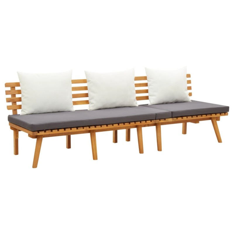 Divano Letto da Giardino 200x65 cm in Legno Massello di Acacia Divano Letto da Giardino 200x65 cm in Legno Massello di Acacia
