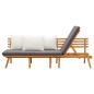 Divano Letto da Giardino 200x65 cm in Legno Massello di Acacia Divano Letto da Giardino 200x65 cm in Legno Massello di Acacia