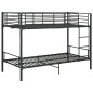 Letto a Castello Nero in Metallo 90x200 cm Letto a Castello Nero in Metallo 90x200 cm