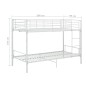 Letto a Castello Bianco in Metallo 90x200 cm